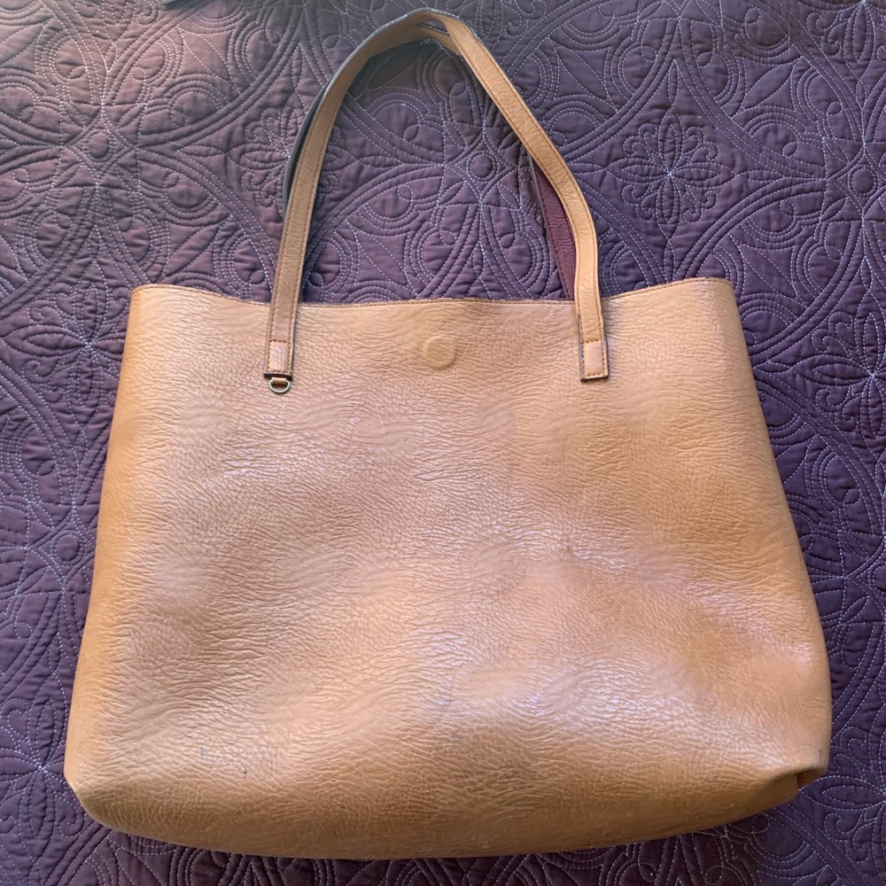 Tan reversible bag from Nordstrom